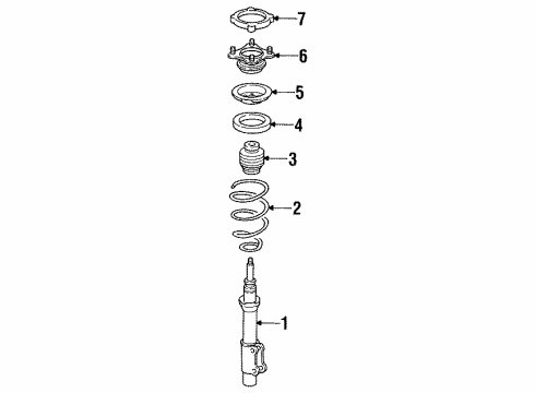 1989 Mazda RX-7 Struts & Suspension Components - Front Diagram