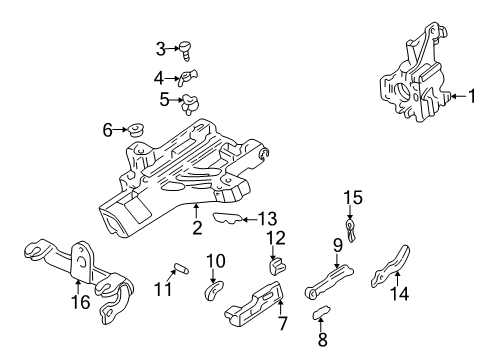 2001 Mazda B3000 Upper Steering Column Diagram 2