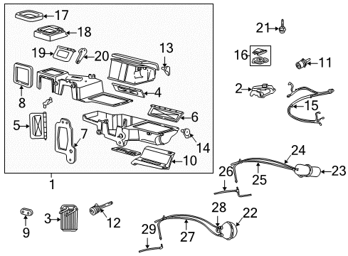 1998 Mazda B4000 Heater Components Diagram