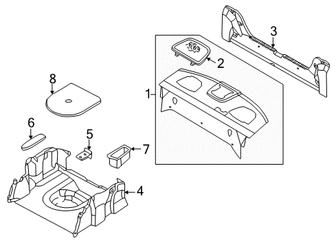 2001 Mazda 626 Interior Trim - Rear Body