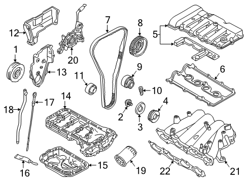 2003 Mazda Protege Engine Parts Diagram