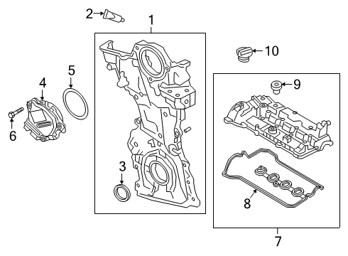 2025 Mazda CX-5 Valve & Timing Covers Diagram