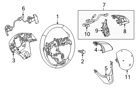 2016 Mazda 3 Steering Wheel & Trim Diagram