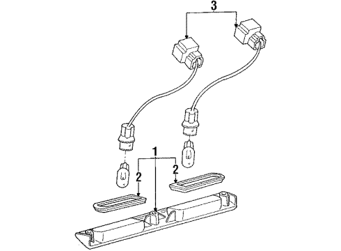 1988 Mazda 929 License Lamps