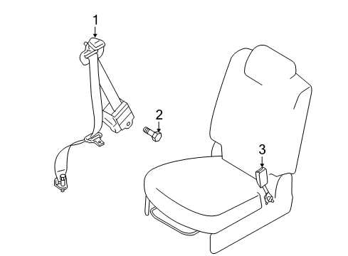 2006 Mazda 5 Seat Belt - Body Diagram 3