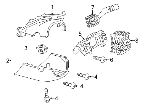 2025 Mazda 3 Shroud, Switches & Levers
