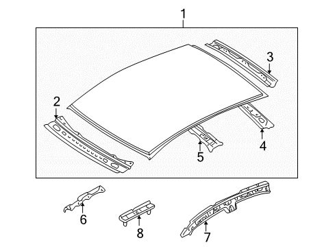 1999 Mazda Millenia Roof & Components