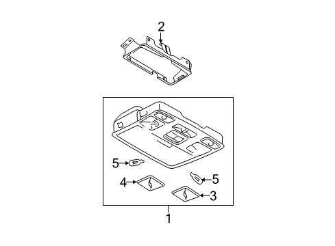 2006 Mazda 5 Overhead Console