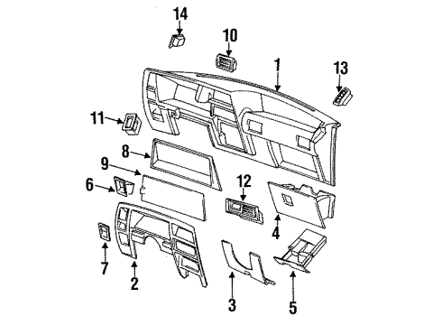 1992 Mazda Navajo Instrument Panel Diagram