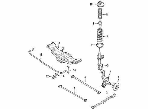 2002 Mazda Protege Rear Suspension Components Diagram
