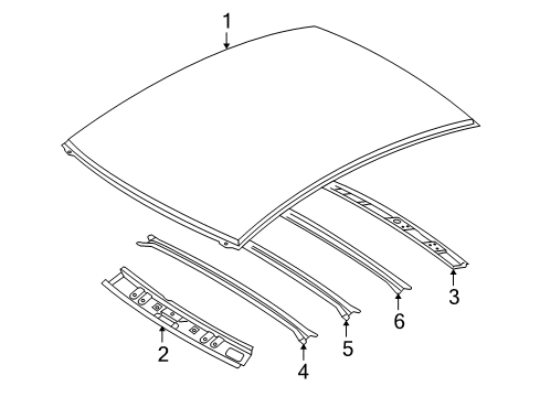 2007 Mazda 3 Roof & Components Diagram 2