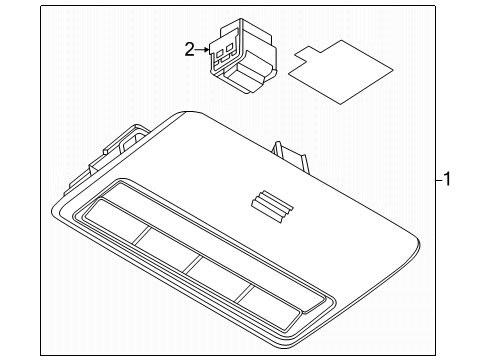 2025 Mazda CX-90 Box, Overhead Console Diagram for K616-69-97YA-02