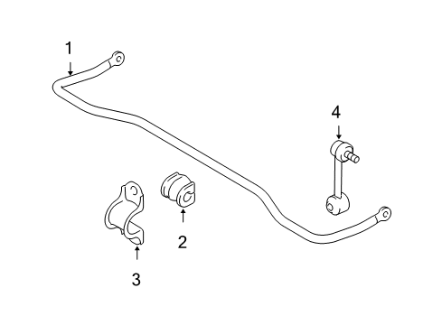 2003 Mazda 6 Stabilizer Bar & Components Diagram 4