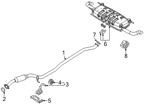 2025 Mazda CX-70 Pipe, Middle Diagram for H301-40-600