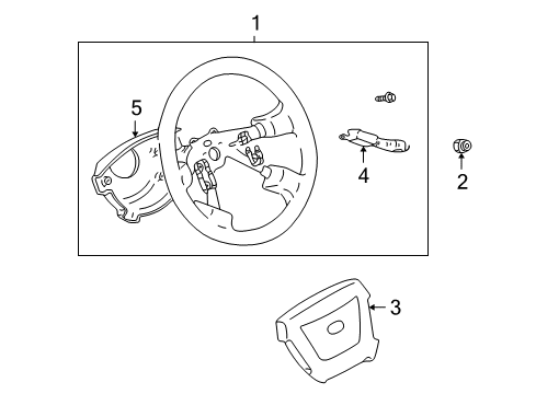 2001 Mazda MPV Steering Wheel & Trim Diagram