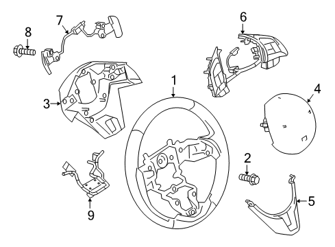 2014 Mazda 6 Steering Wheel & Trim Diagram