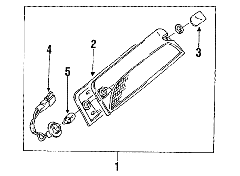 1992 Mazda 323 High Mount Lamps Diagram