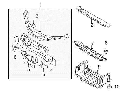 2009 Mazda MX-5 Miata Radiator Support Diagram