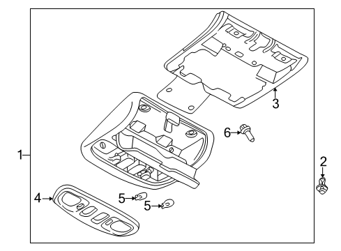 1999 Mazda 626 Overhead Console Diagram