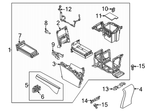2022 Mazda CX-9 Rear Console Diagram