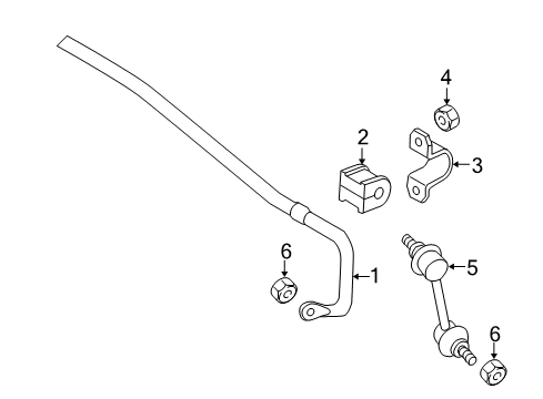 2006 Mazda MX-5 Miata Stabilizer Bar & Components Diagram 4