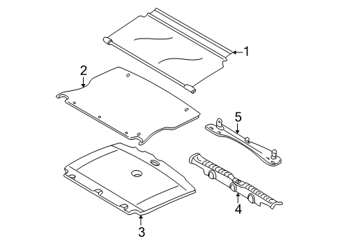2001 Mazda Tribute Interior Trim - Rear Body