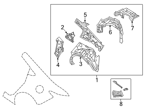 2016 Mazda 6 Inner Structure - Quarter Panel