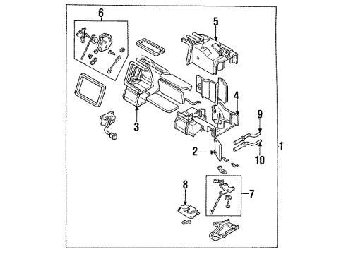 1993 Mazda RX-7 Heater Components Diagram