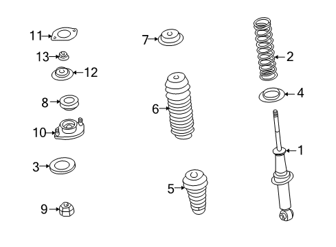 2001 Mazda Miata Struts & Components Diagram 2