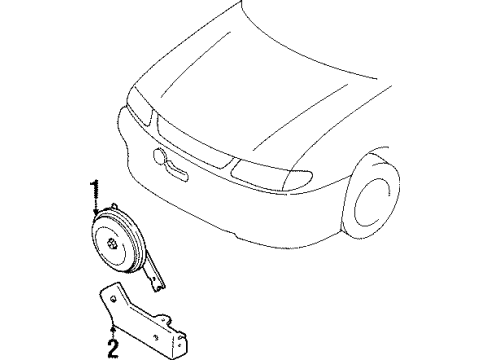 1997 Mazda Protege Horn