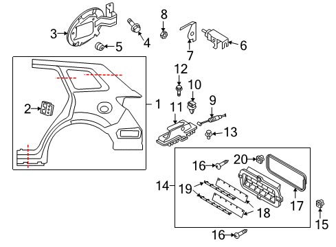 2011 Mazda CX-9 Fuel Door