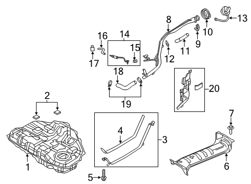2020 Mazda 6 Filler Neck Diagram for GSH7-42-210B