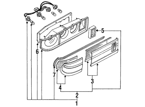 1989 Mazda RX-7 Tail Lamps Diagram