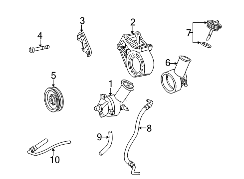 2000 Mazda B4000 P/S Pump & Hoses Diagram