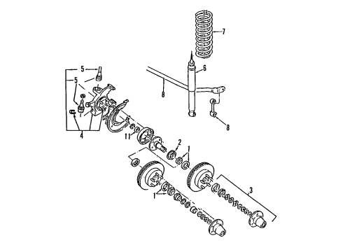 1993 Mazda Navajo Differential - Front Diagram