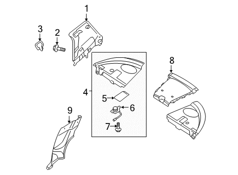 2004 Mazda RX-8 Interior Trim - Quarter Panels