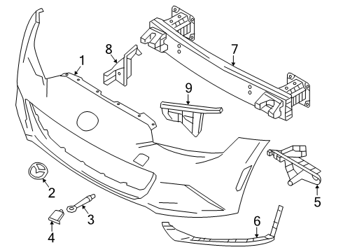 2024 Mazda MX-5 Miata Bumper & Components - Front Diagram