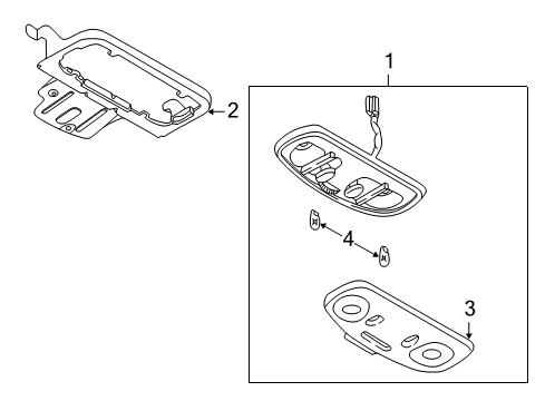 2000 Mazda MPV Overhead Console Diagram 3