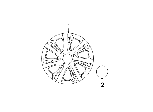 2011 Mazda 2 Wheel Covers & Trim Diagram