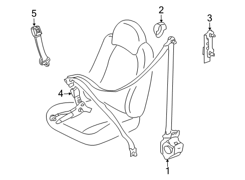 2008 Mazda Tribute Front Seat Belts Diagram 2