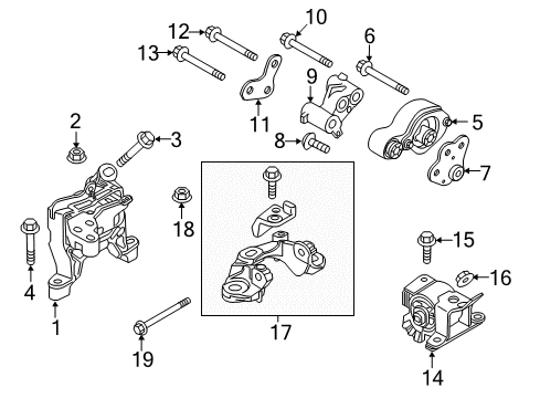 2016 Mazda 6 Engine & Trans Mounting Diagram