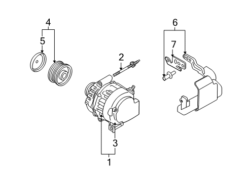 2007 Mazda 6 Pulley Diagram for L3M6-18-W11B