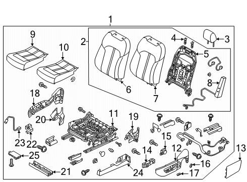 2025 Mazda CX-70 Driver Seat Components
