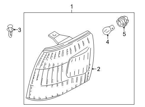 2000 Mazda MPV Side Marker & Signal Lamps Diagram