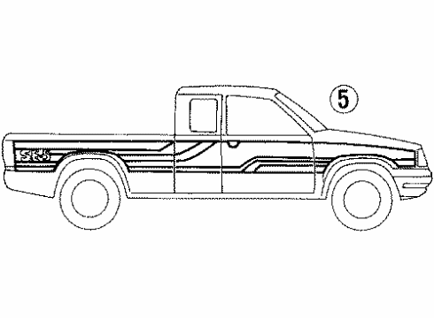 1987 Mazda B2000 Stripe Tape Diagram 5