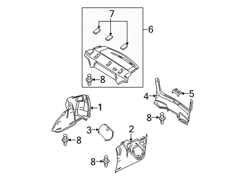 2012 Mazda 3 Interior Trim - Rear Body Diagram 2