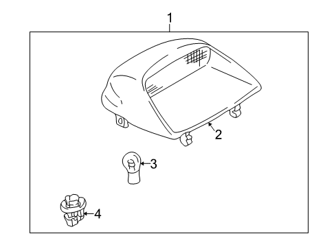 1998 Mazda 626 High Mount Lamps Diagram
