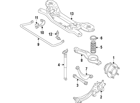 2011 Mazda 3 Lower Control Arm - Rear Diagram
