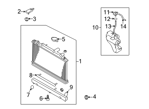 2012 Mazda CX-7 Radiator Diagram for L555-15-200