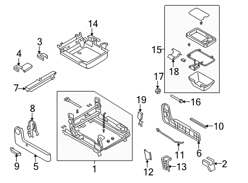 2008 Mazda 5 Hinge Cover Diagram for C243-88-2E2-02